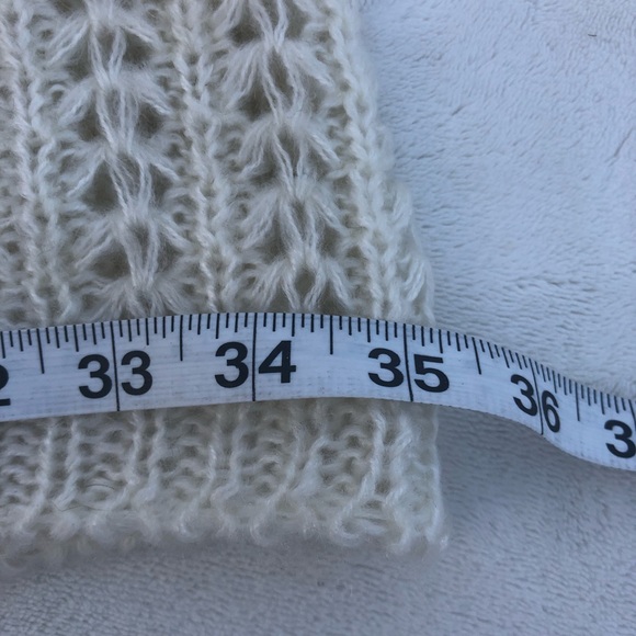 Soft Cream Infinity Scarf Knitted - Picture 4 of 7